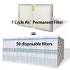 Cycle Air - permanent & machine washable HVAC furnace filter made with 100% recycled materials