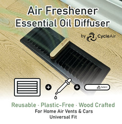 Refillable Air Freshener - Wooden Essential Oil Diffuser, for cars and small rooms