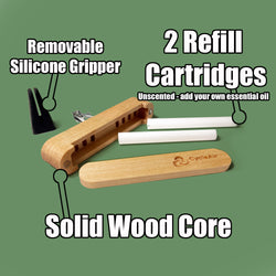 Refillable Air Freshener - Wooden Essential Oil Diffuser, for cars and small rooms