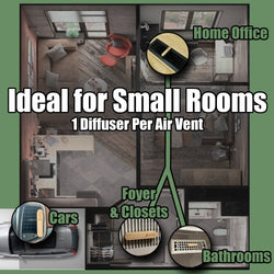 Refillable Air Freshener - Wooden Essential Oil Diffuser, for cars and small rooms