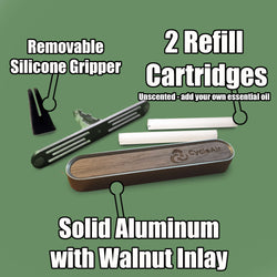 Refillable Air Freshener - Wooden Essential Oil Diffuser, for cars and small rooms